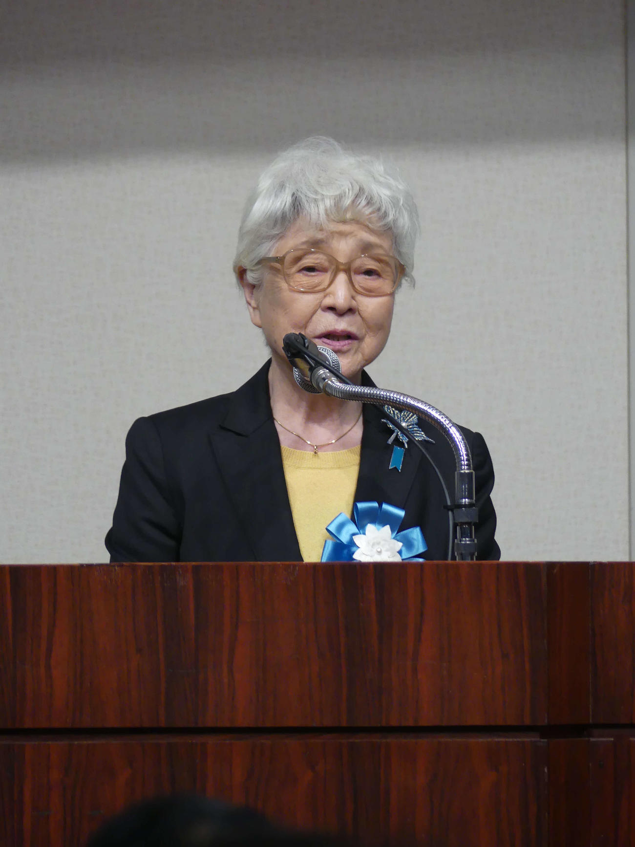 北朝鮮による拉致被害者横田めぐみさんの母、横田早紀江さん（撮影・中山知子）