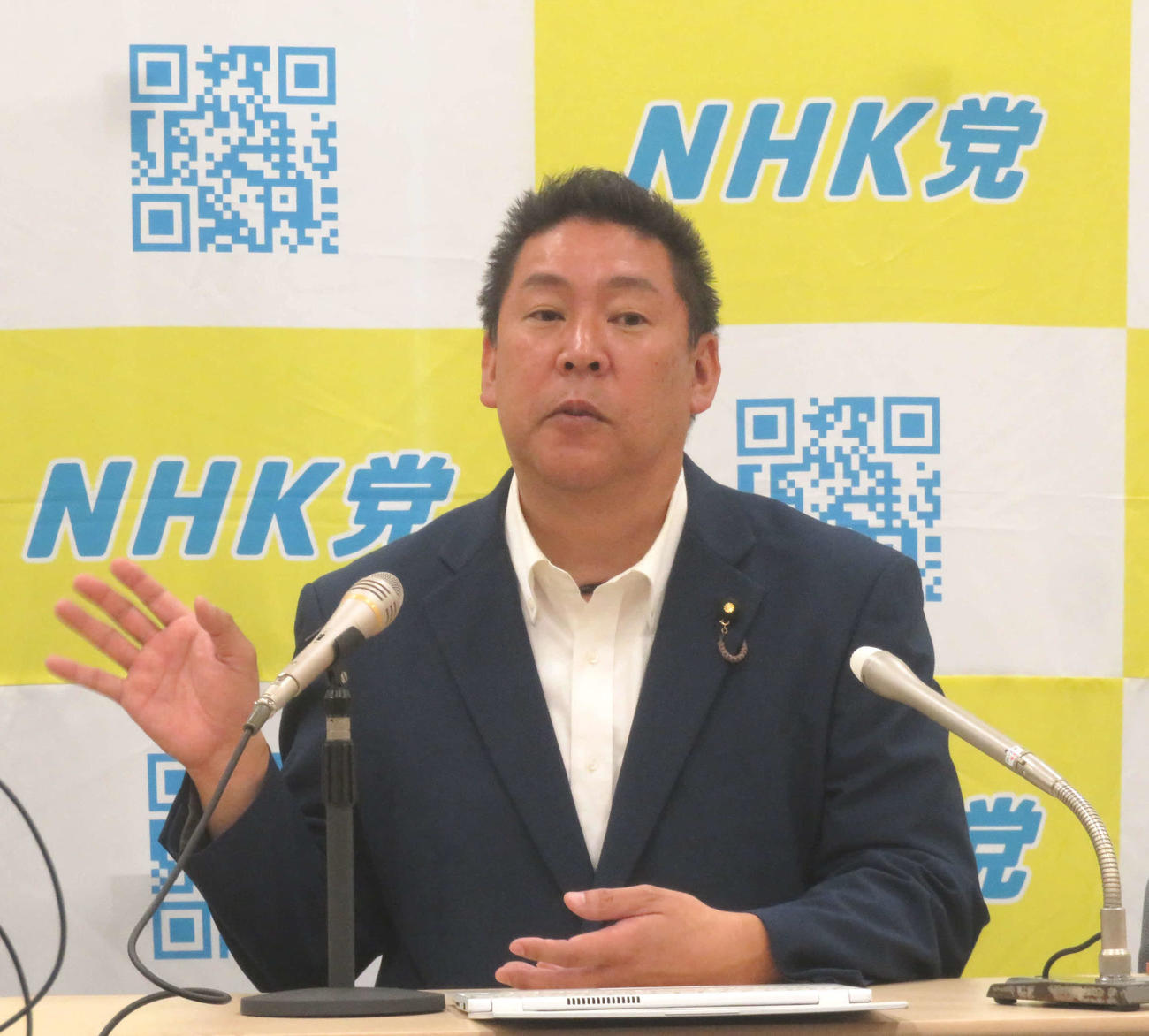 立花孝志容疑者（2023年9月撮影）