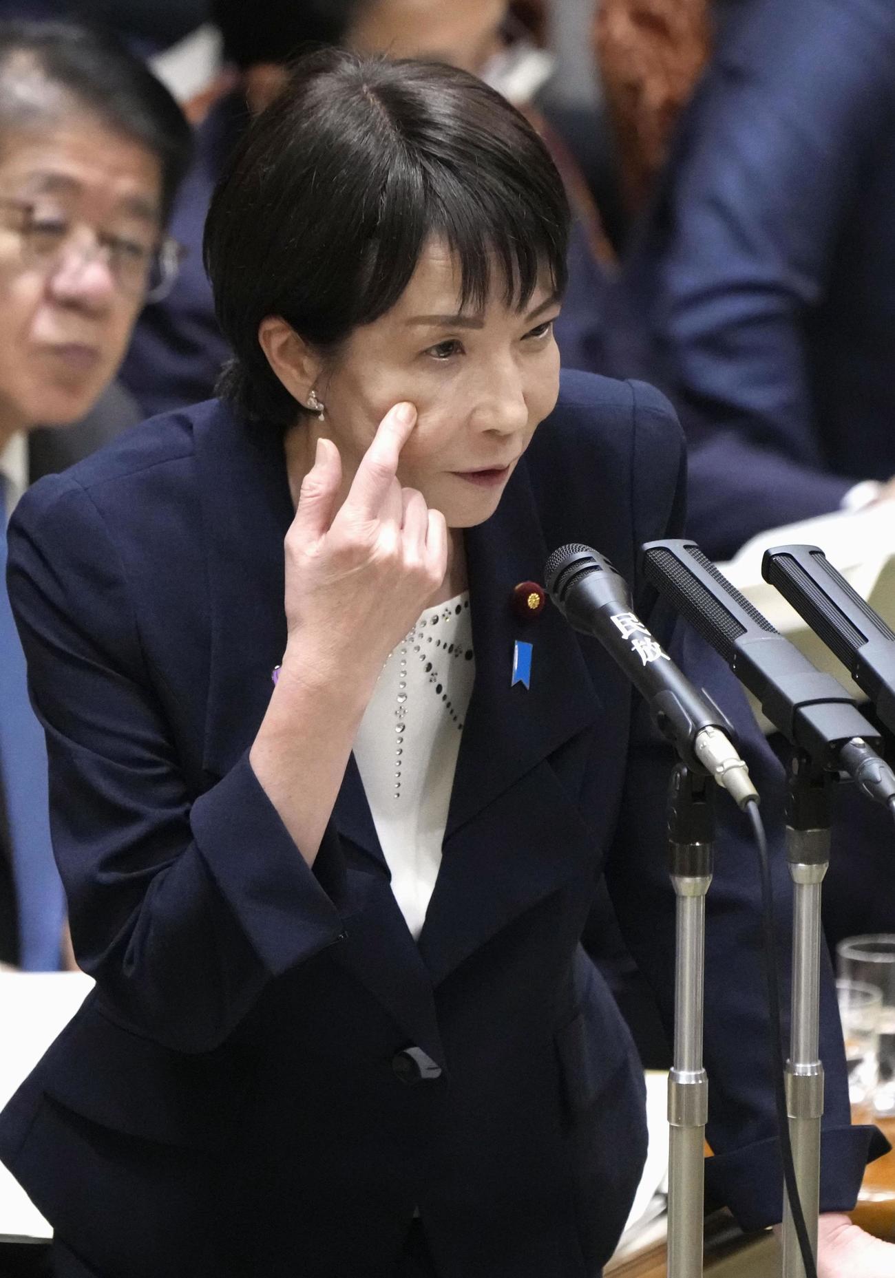 参院予算委員会で答弁する高市首相＝13日午後（共同）