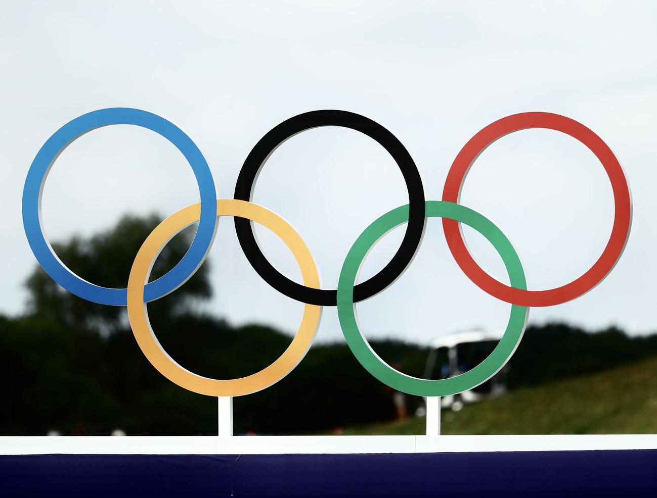 五輪マーク（2024年8月4日撮影）