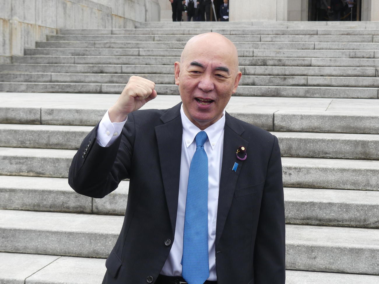 日本保守党代表の百田尚樹参院議員（2025年8月撮影）