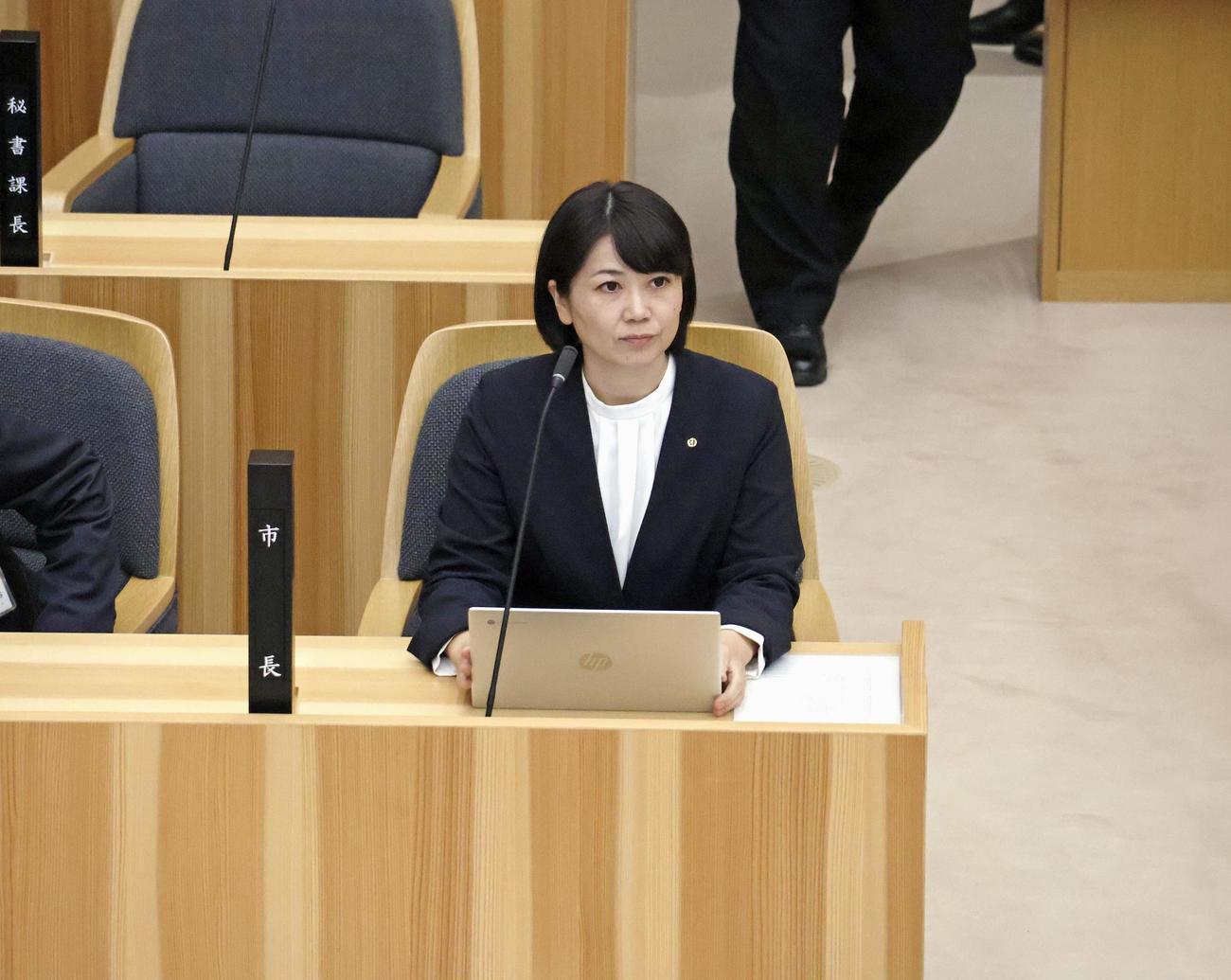 前橋市の小川晶前市長（11月27日撮影）（共同）