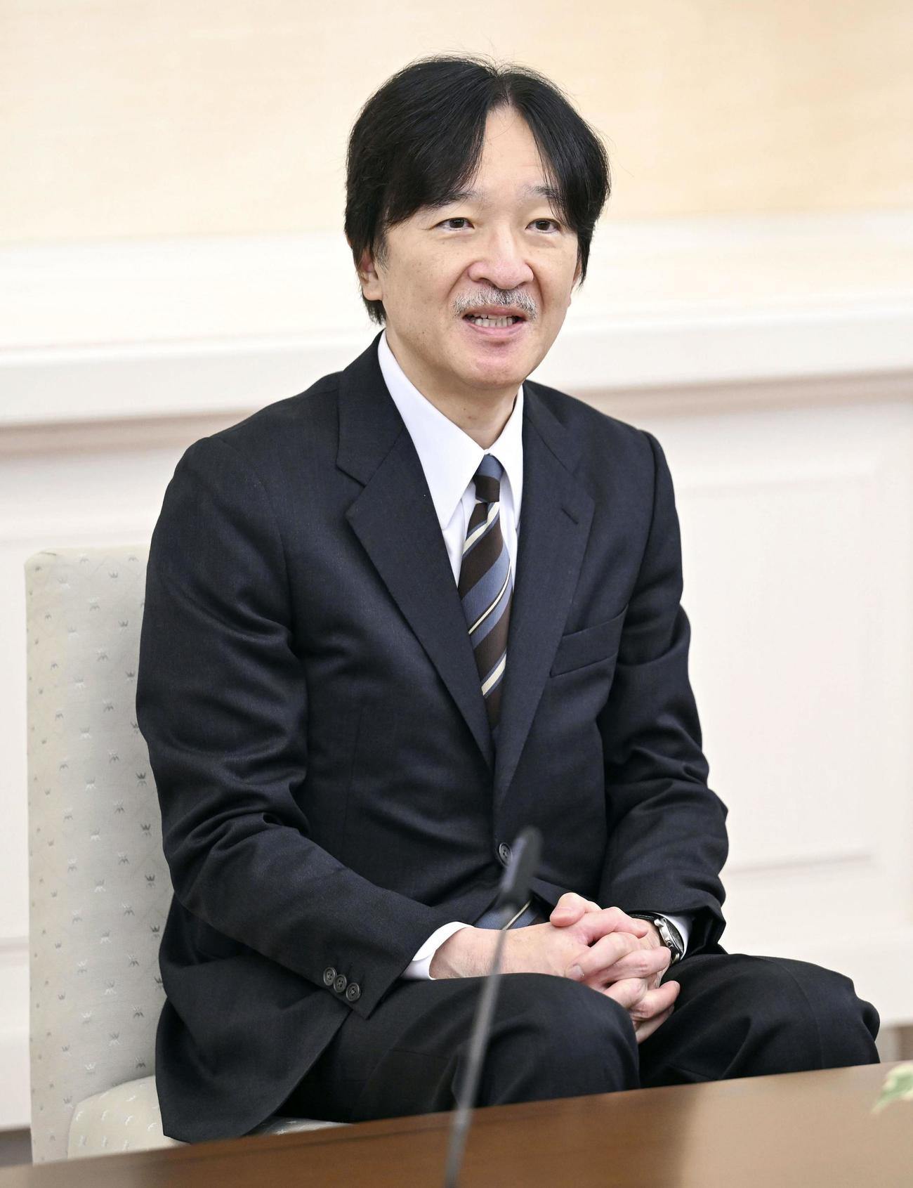 60歳の誕生日を前に記者会見される秋篠宮さま（代表撮影）