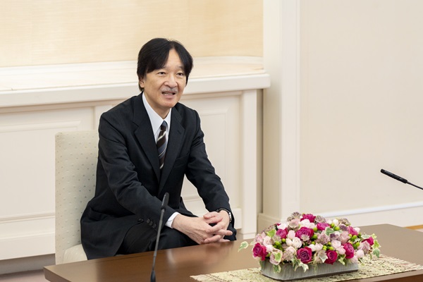 記者会見をなさる秋篠宮さま（宮内庁のホームページから）
