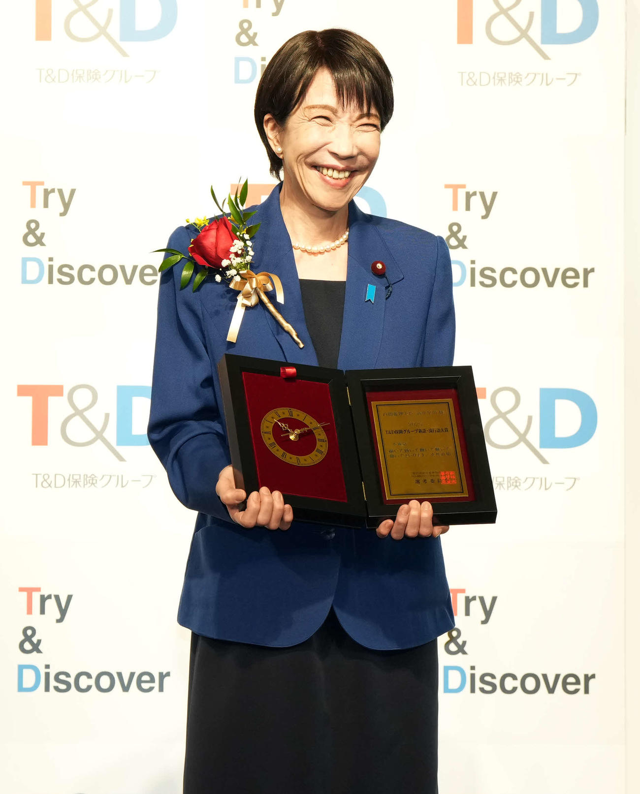 「T＆D保険グループ　新語・流行語大賞」で年間大賞を受賞した高市早苗首相（撮影・たえ見朱実）