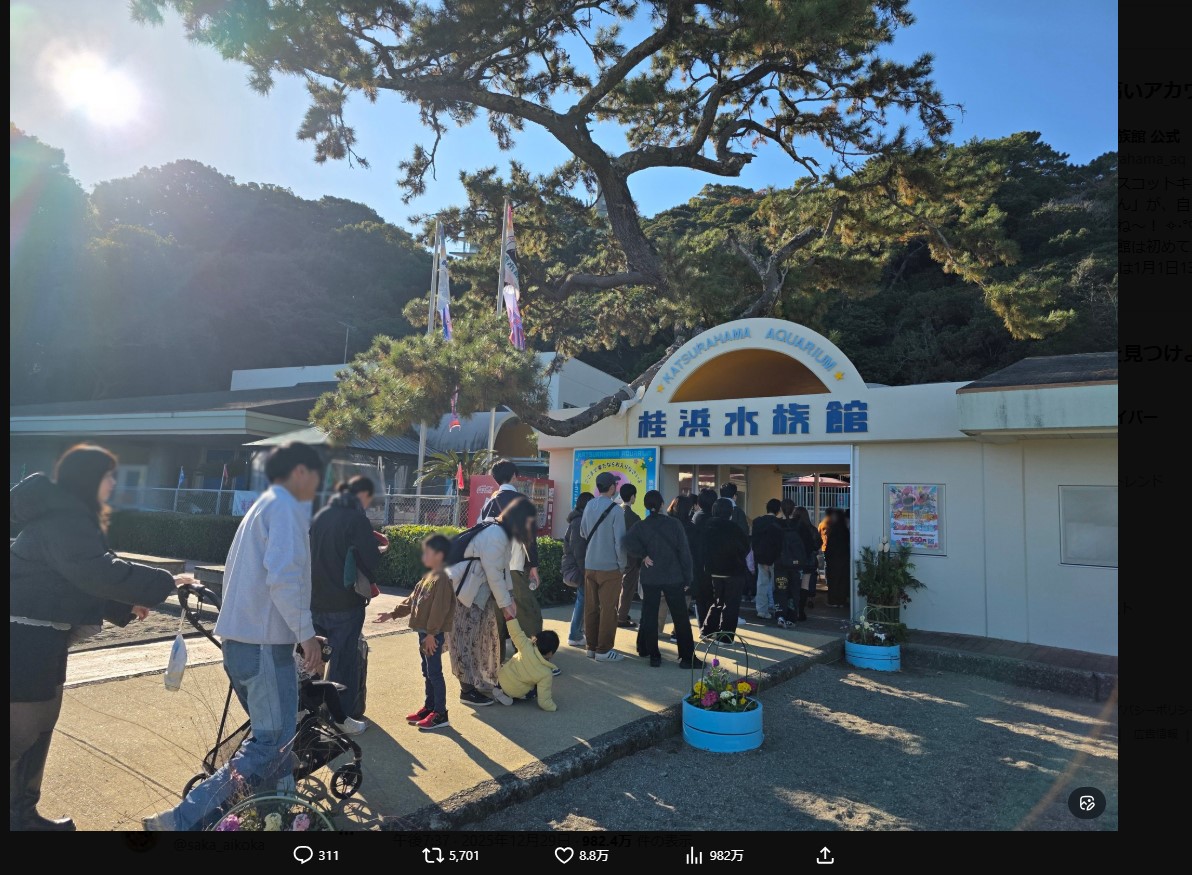 桂浜水族館のXから