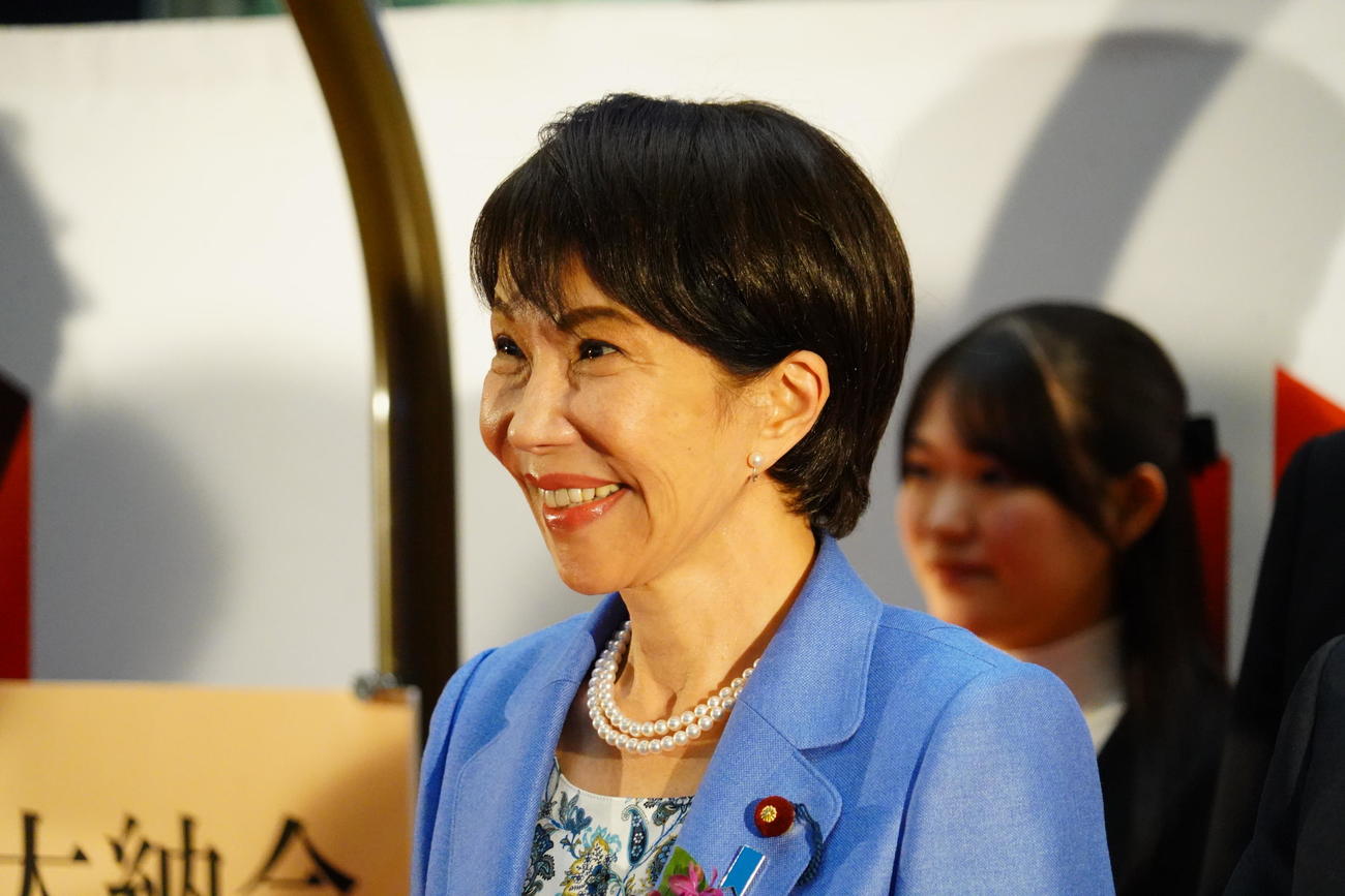 日本取引所グループ（JPX）の大納会にゲスト出演した高市早苗首相（撮影・佐藤成）