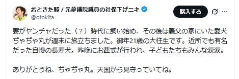 音喜多駿氏のXから