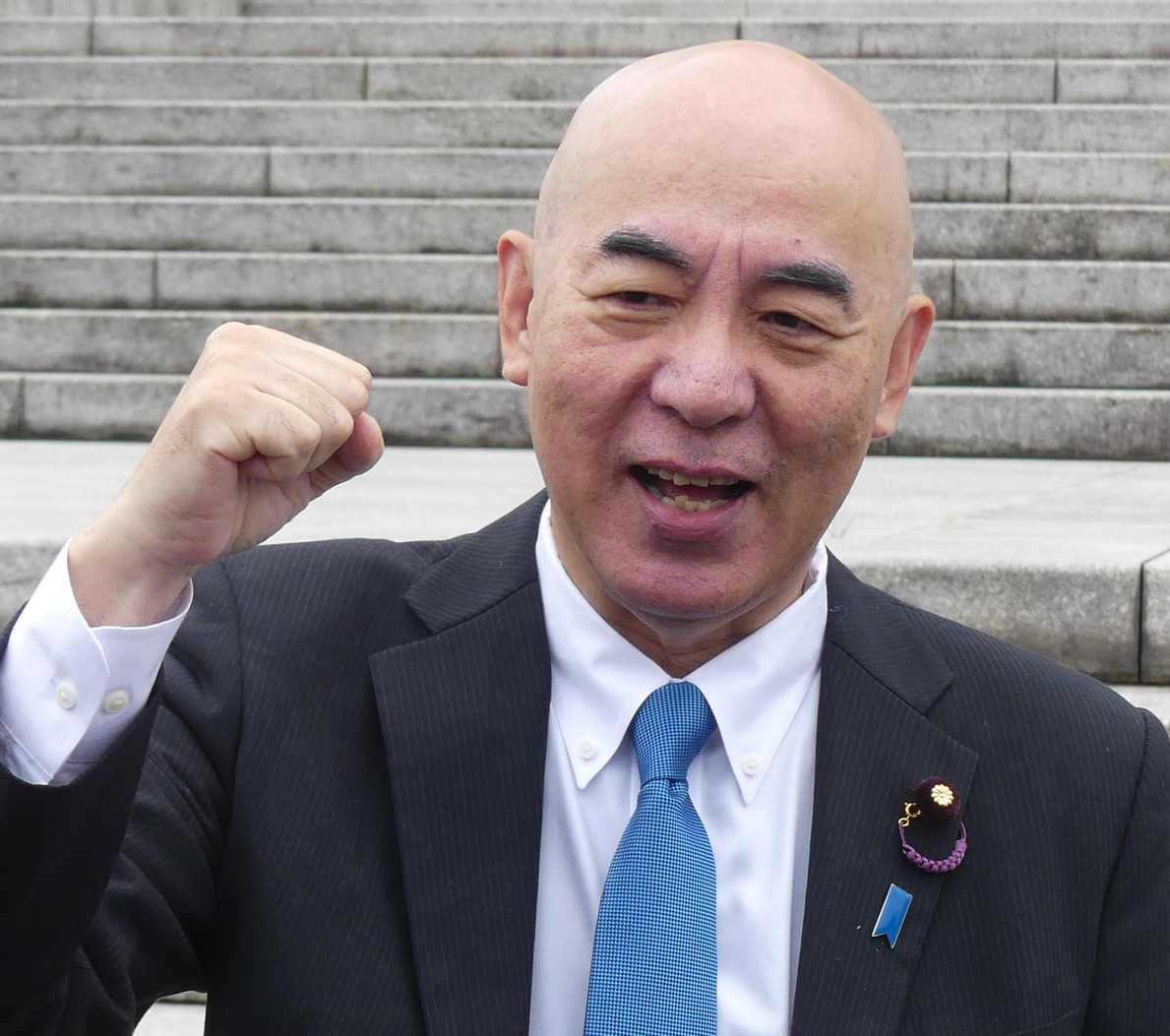 日本保守党代表の百田尚樹参院議員（2025年8月撮影）