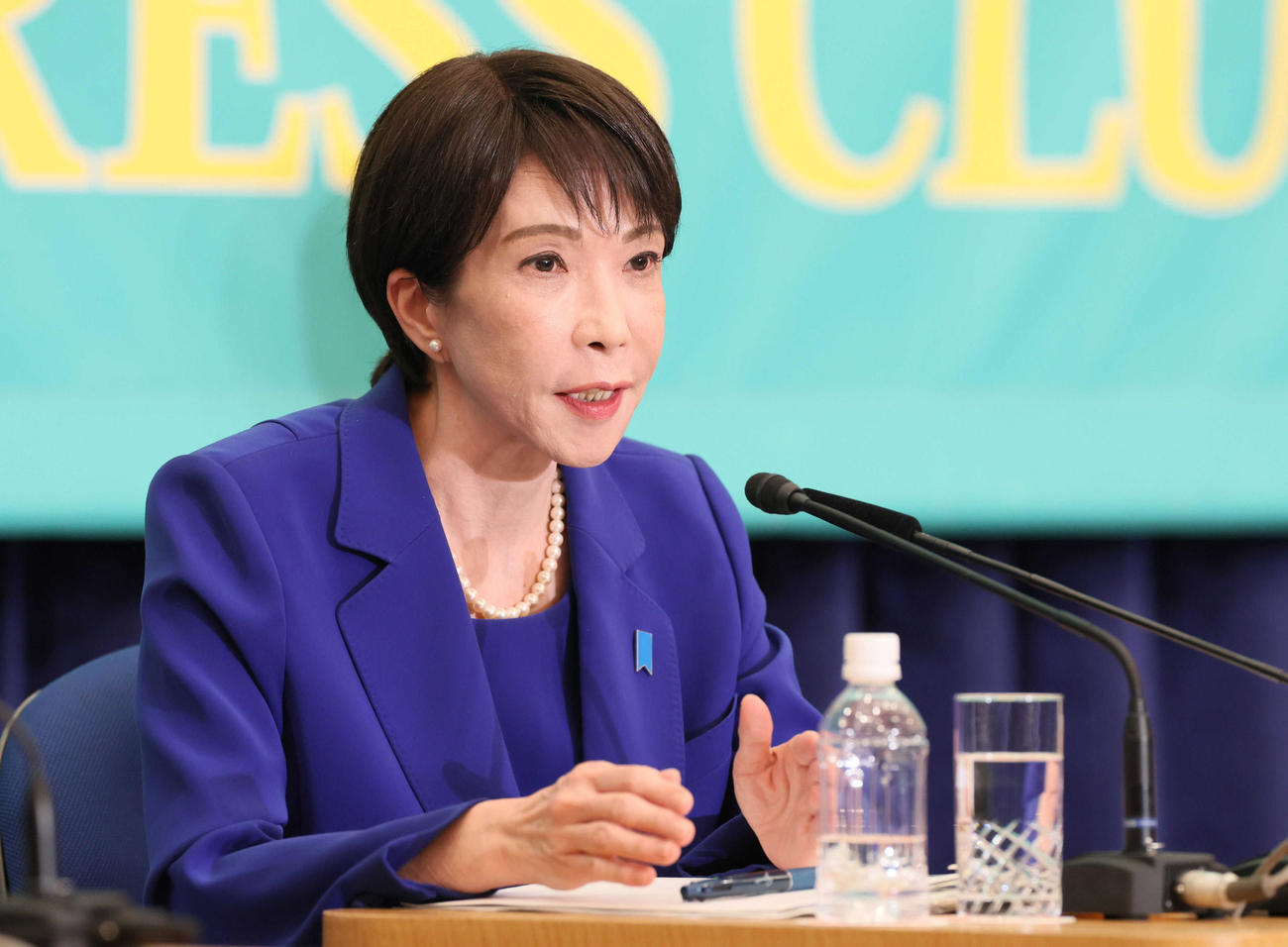 党首討論会に臨む自民党総裁の高市首相（代表撮影）