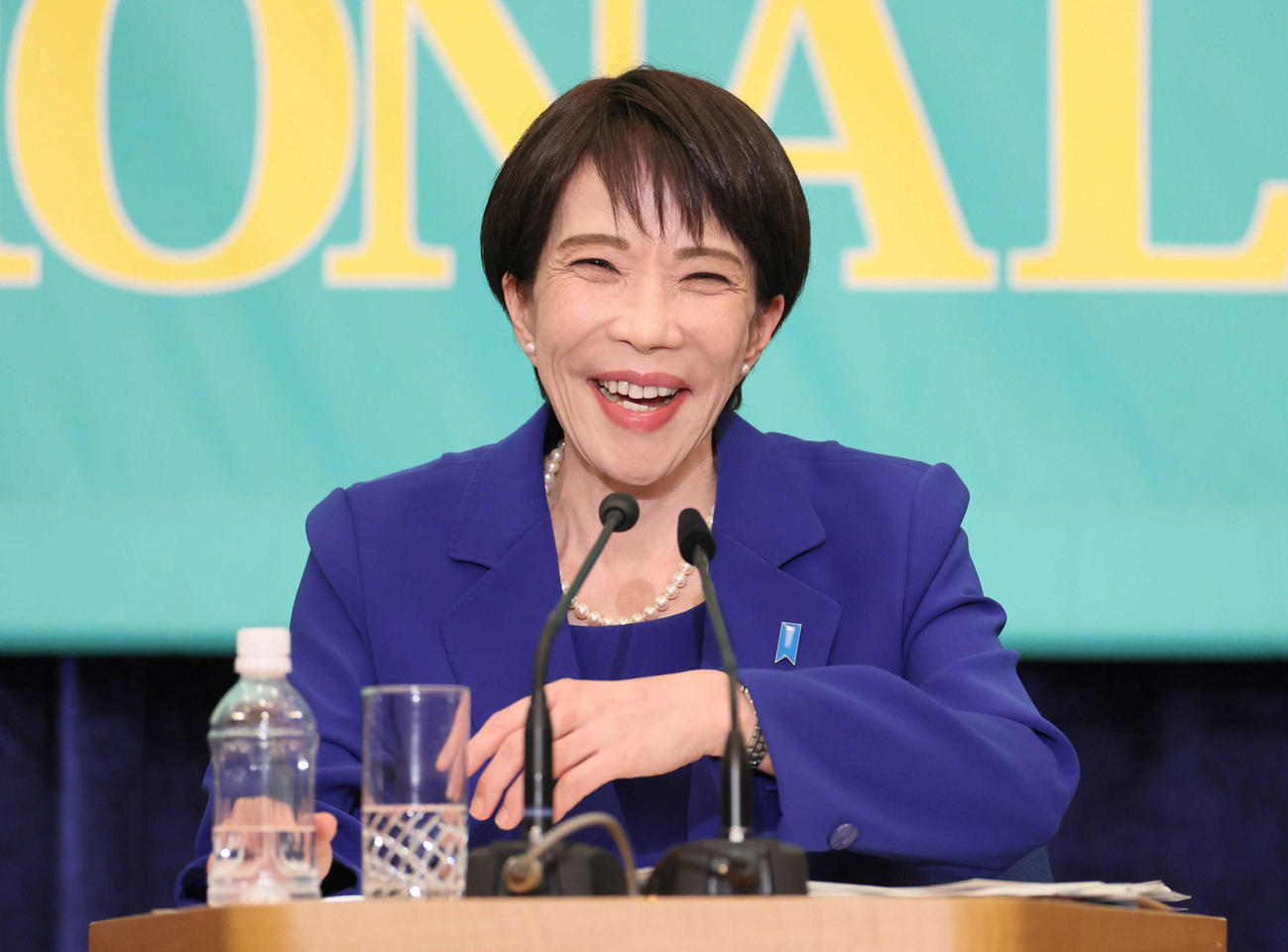 党首討論会に臨む自民党総裁の高市首相（代表撮影）