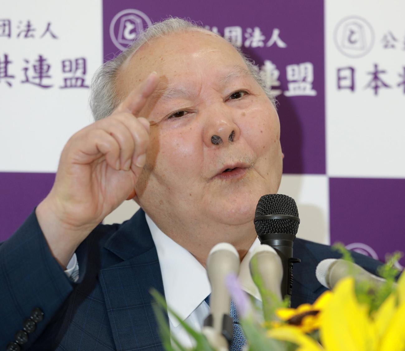 旭日小綬章受賞の喜びを語る加藤一二三さん（2018年4月撮影）