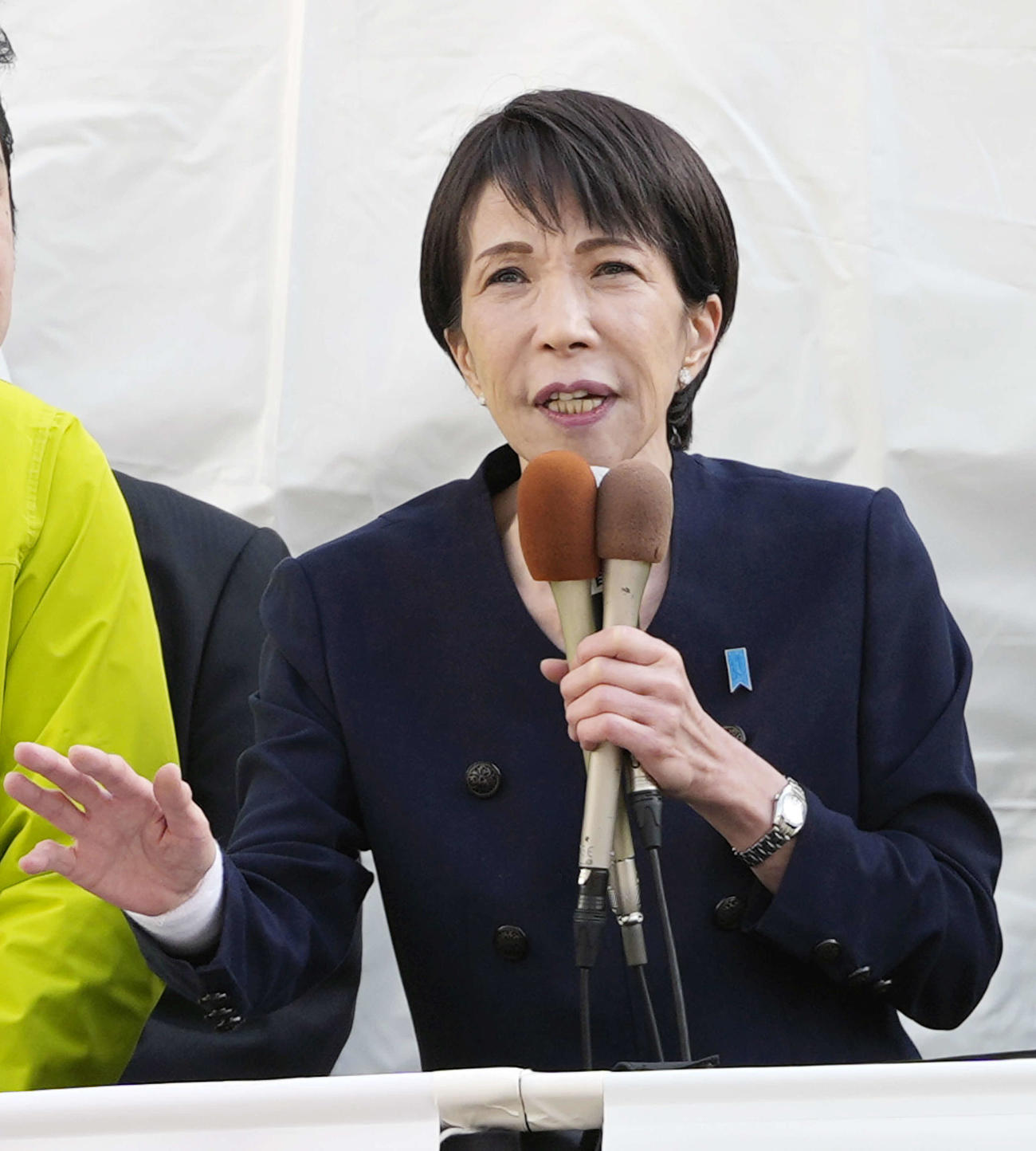 秋葉原で衆院選第一声を上げる自民党総裁の高市早苗首相（撮影・小島史椰）