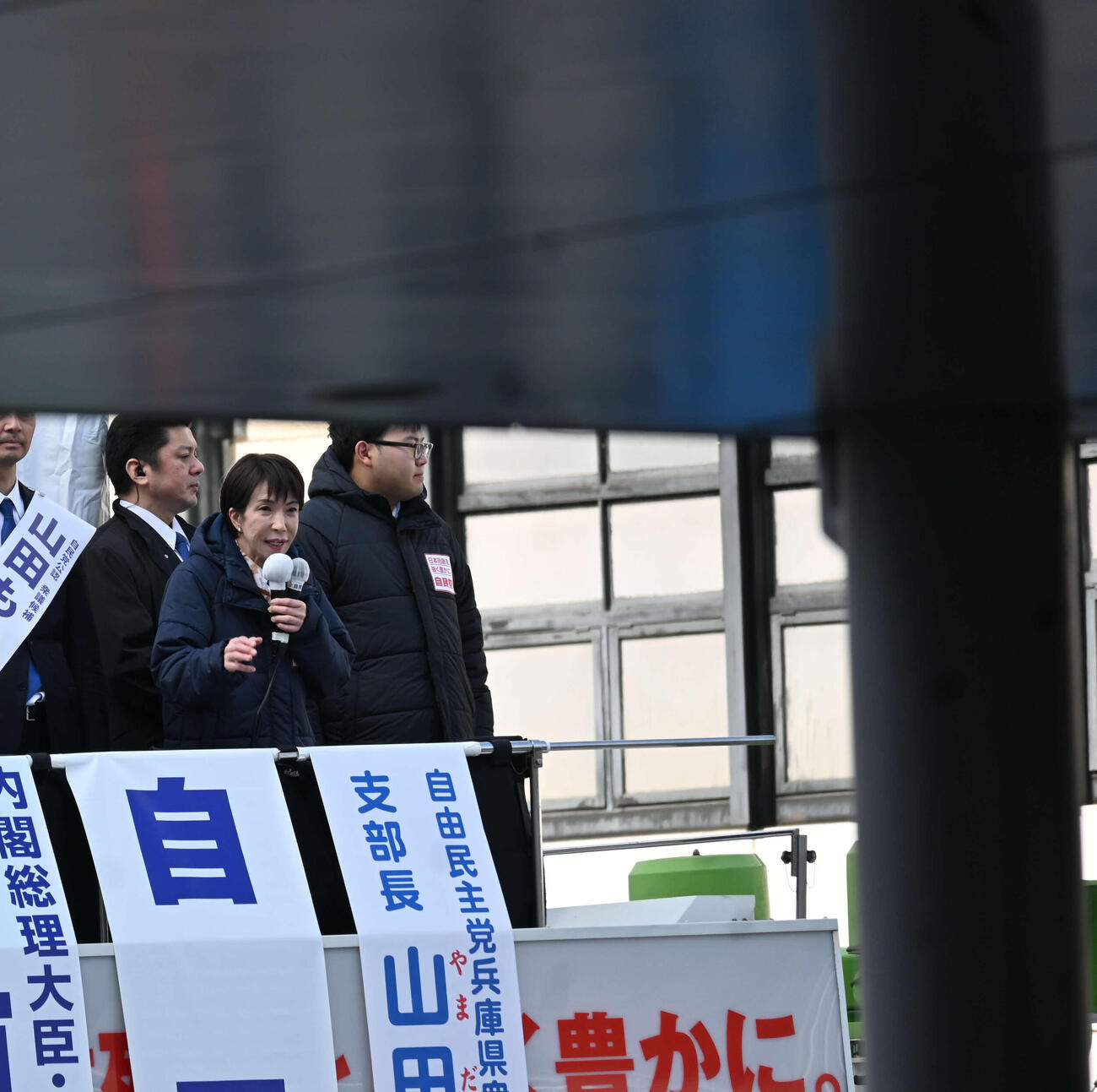 JR姫路駅前で街頭演説した高市早苗首相（撮影・松浦隆司）