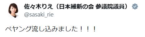 佐々木理江氏のXから