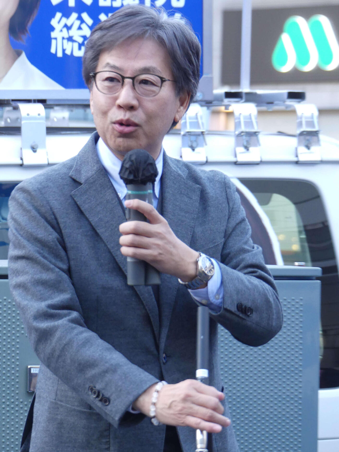 衆院選で党公認候補の応援を行う中道改革連合の安住淳共同幹事長（2026年1月撮影）