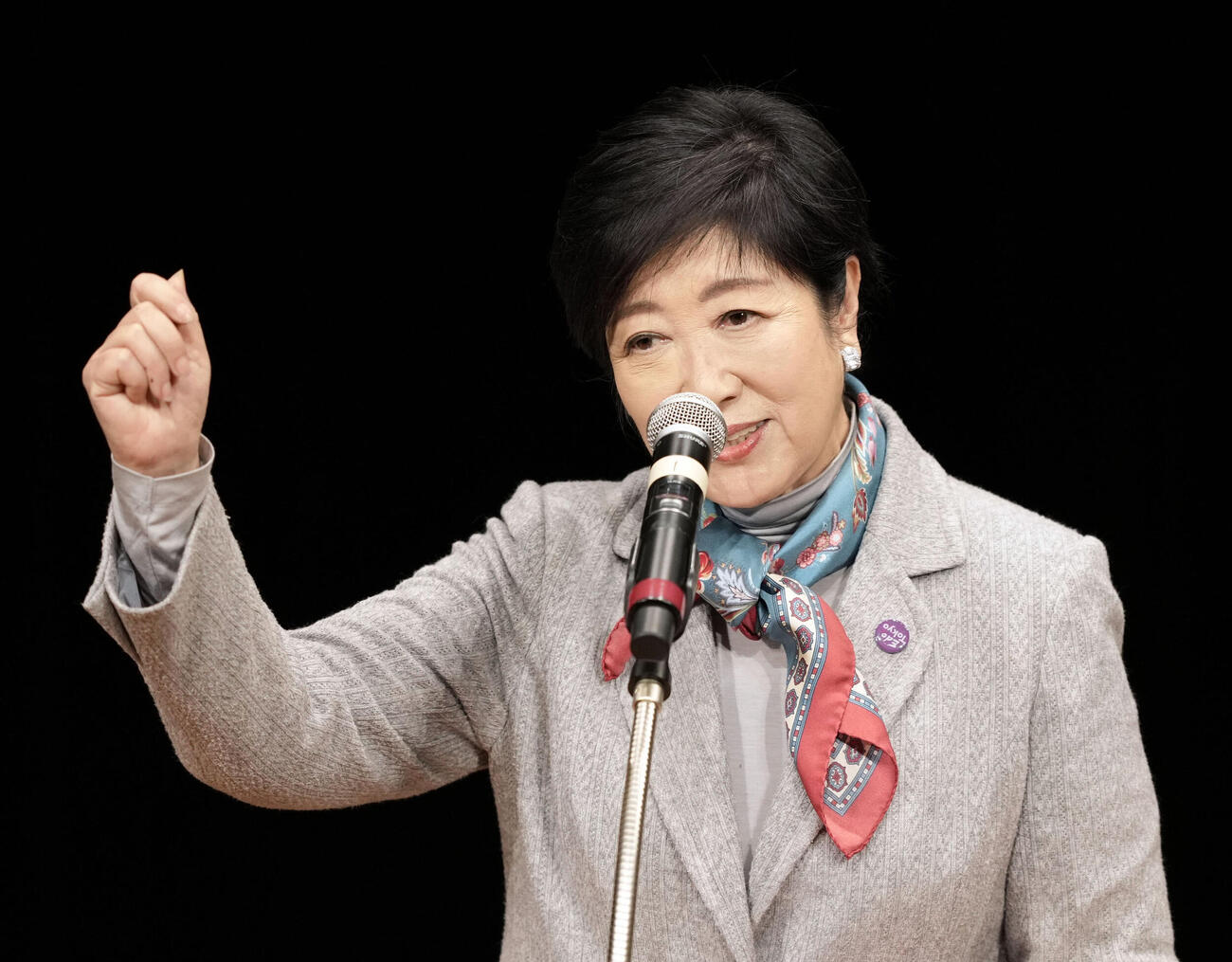 衆院選の自民党候補の応援に入った東京都の小池百合子知事（共同）
