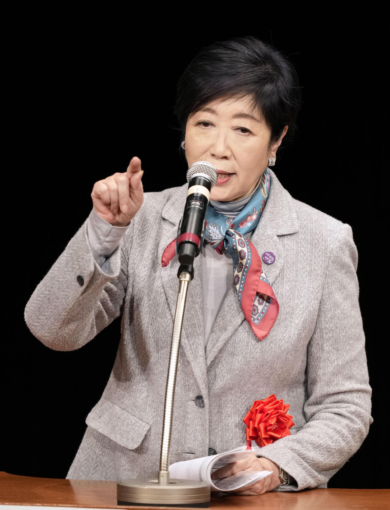 衆院選の自民党候補の応援に入った東京都の小池百合子知事（共同）