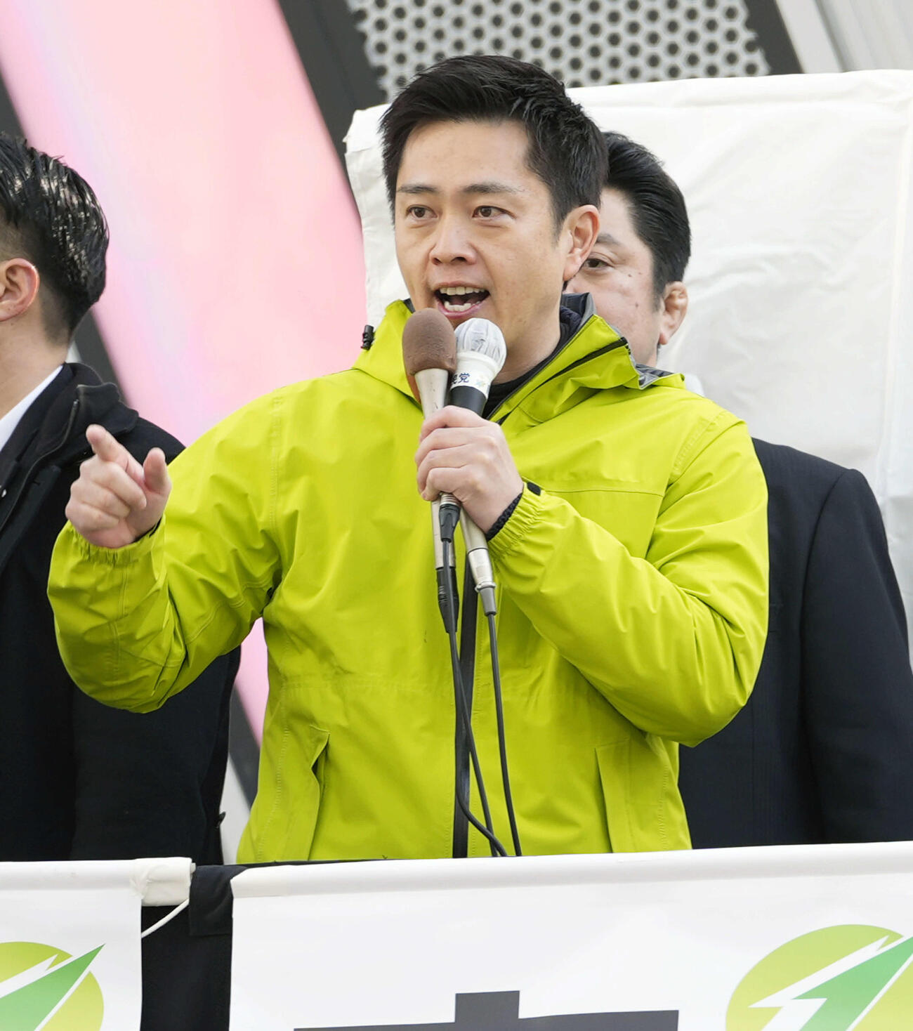秋葉原で衆院選第一声を上げる連立を組む日本維新の会の吉村洋文代表（2026年1月撮影）