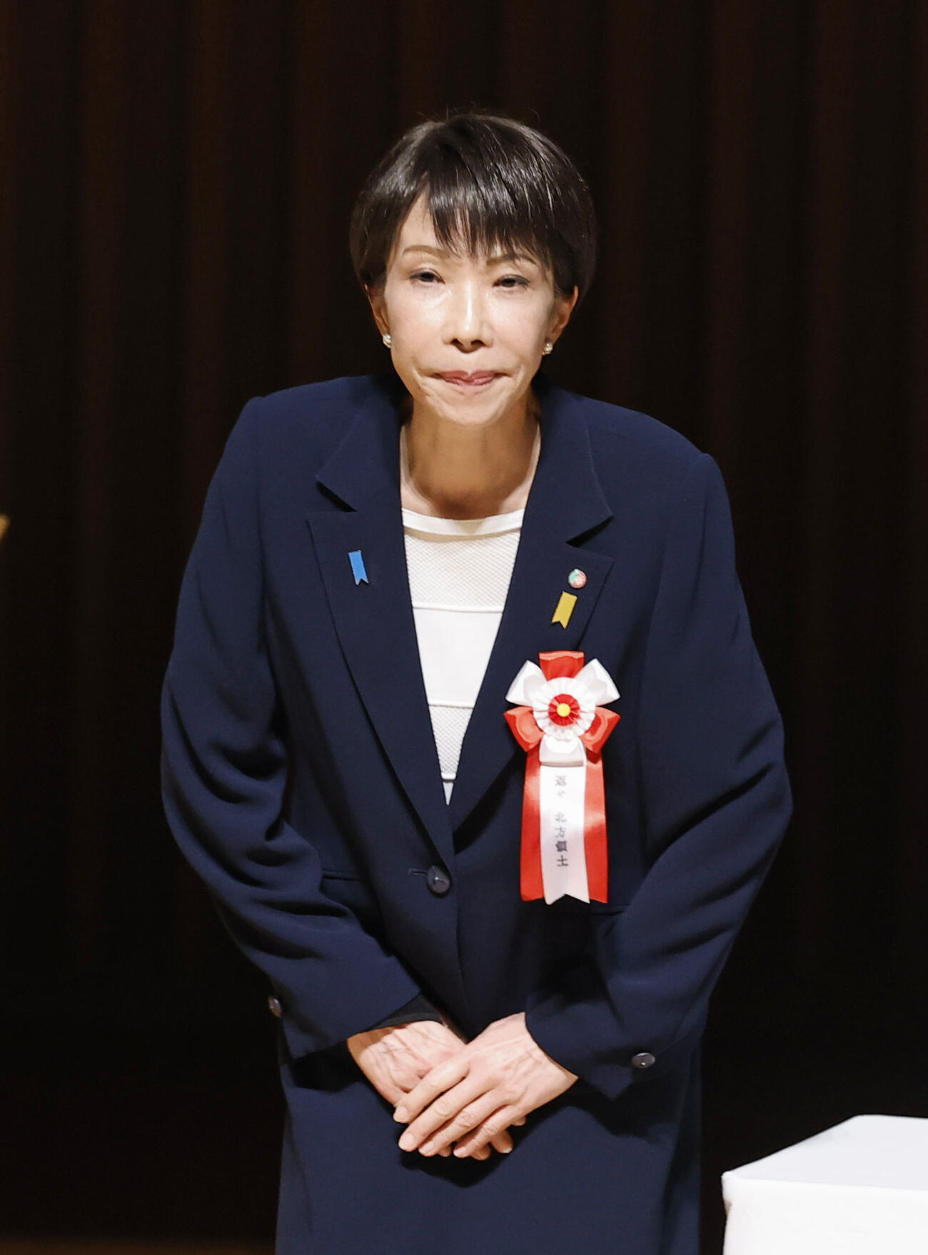 「北方領土返還要求全国大会」に出席した高市首相（共同）