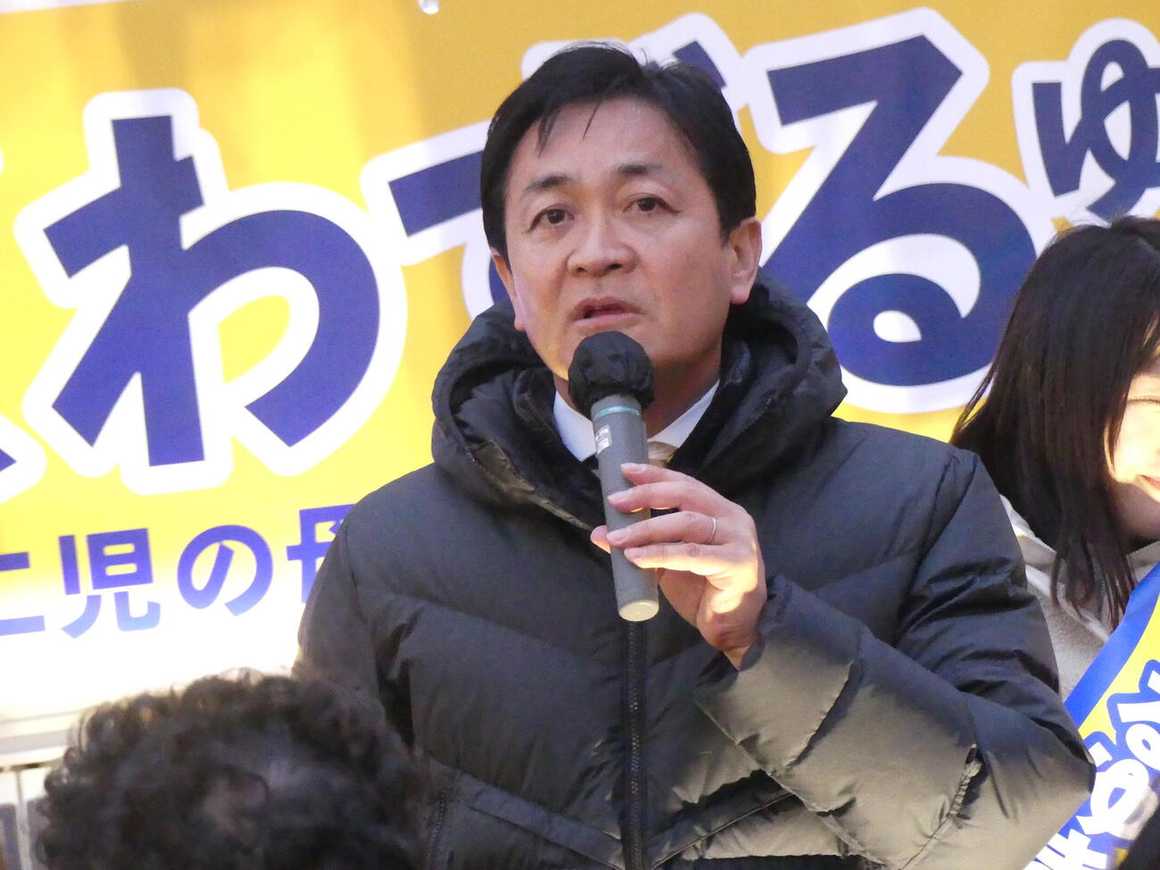 衆院選最終日、東京都内20カ所の遊説を行う国民民主党の玉木代表（撮影・中山知子）