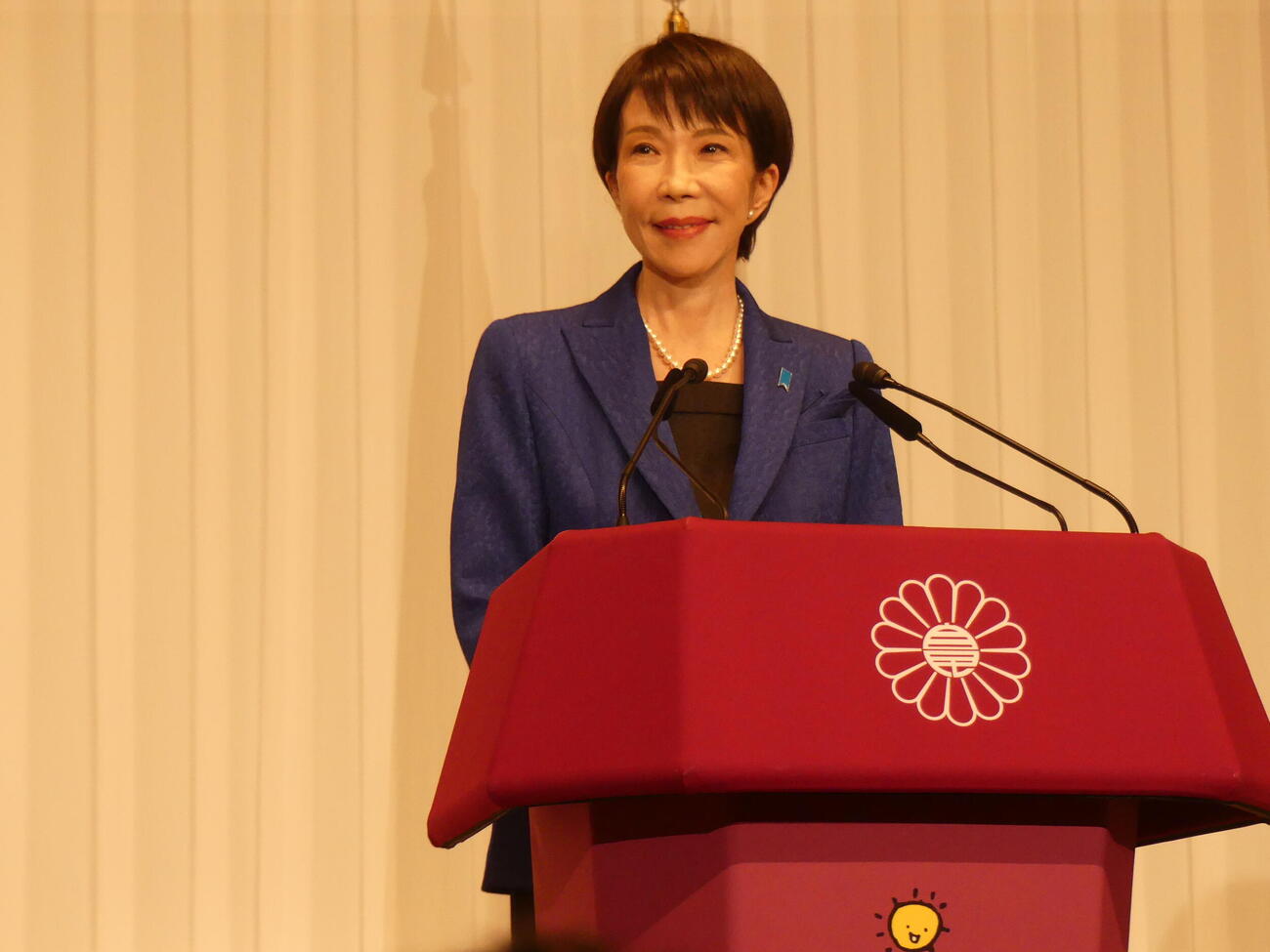 2026年2月9日　衆院選から一夜明け、自民党総裁としての記者会見に臨む高市早苗首相