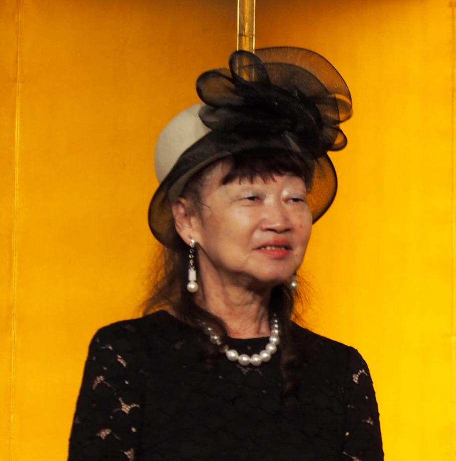 妻の元谷芙美子氏（17年8月撮影）