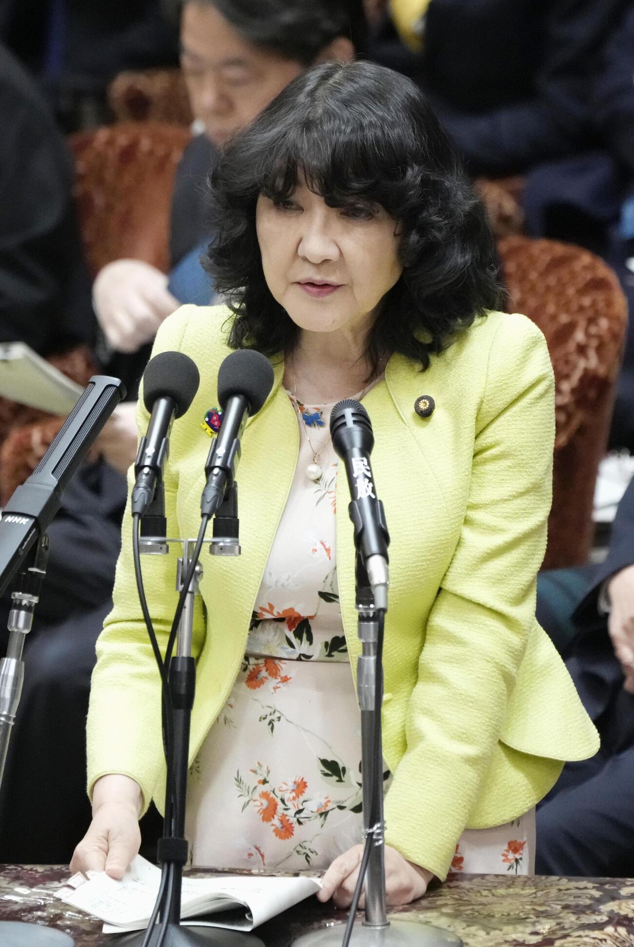 答弁する片山財務相（共同）