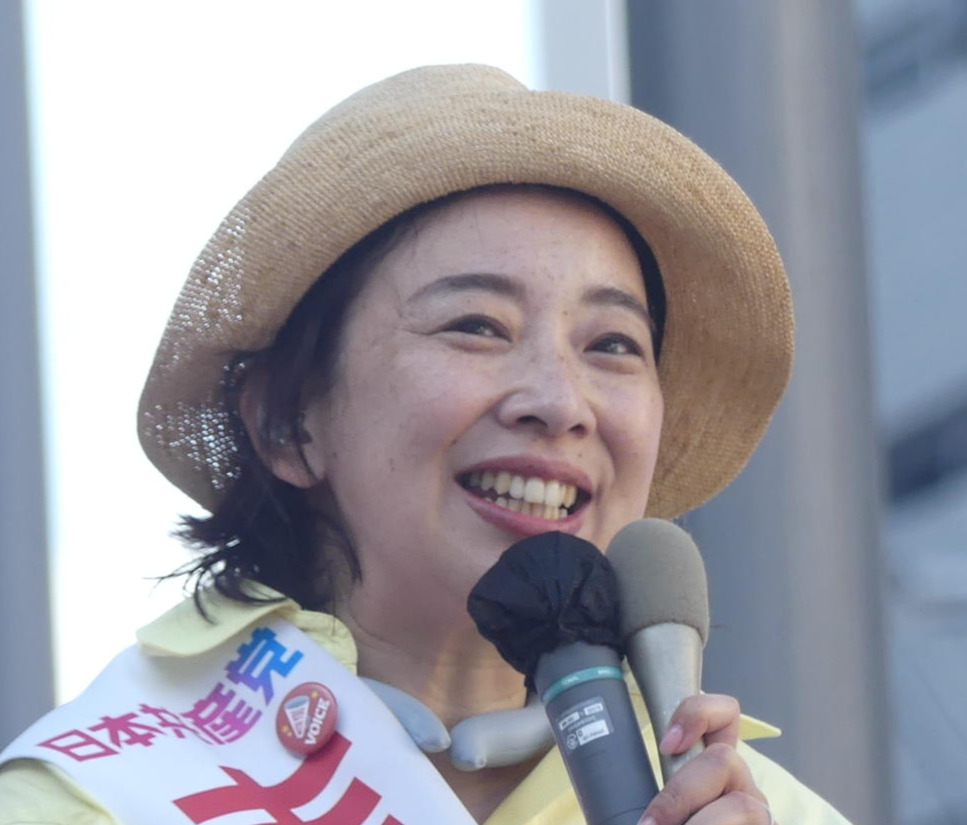 共産党の吉良佳子氏（25年7月撮影）