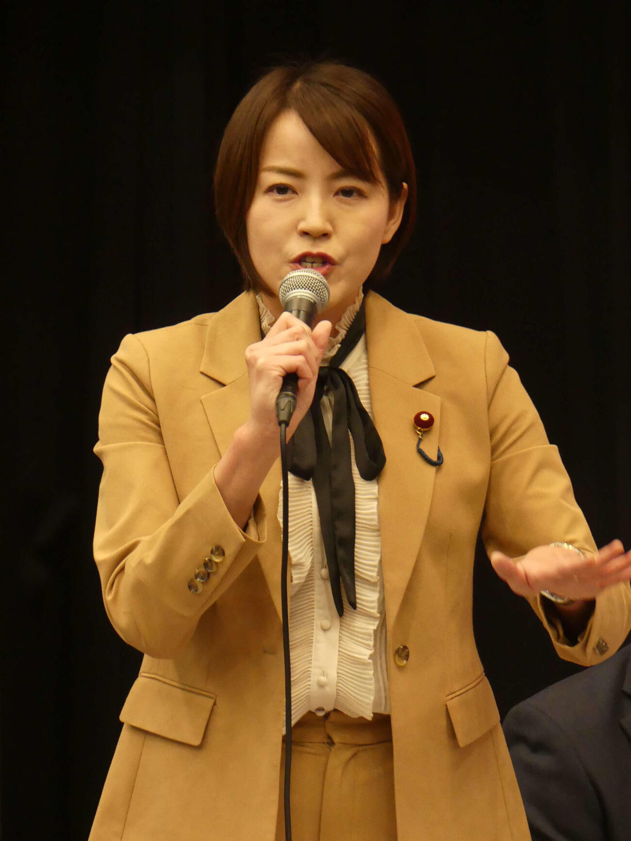 れいわ新選組の八幡愛氏（2025年12月撮影）