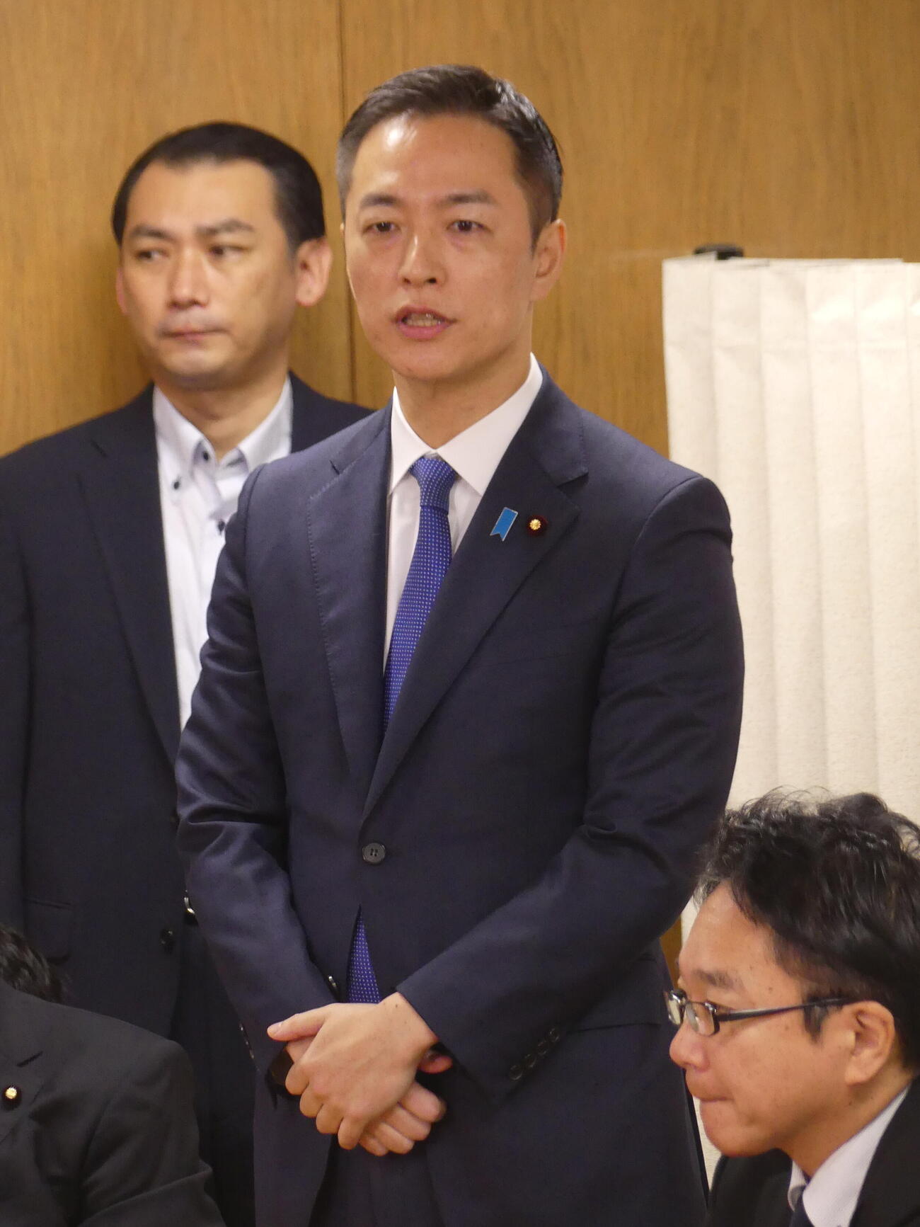 自民党の臨時総務会であいさつする村井秀樹・国対委員長（撮影・中山知子）＃2026年9月16日、自民党本部、自民党役員人事関連

