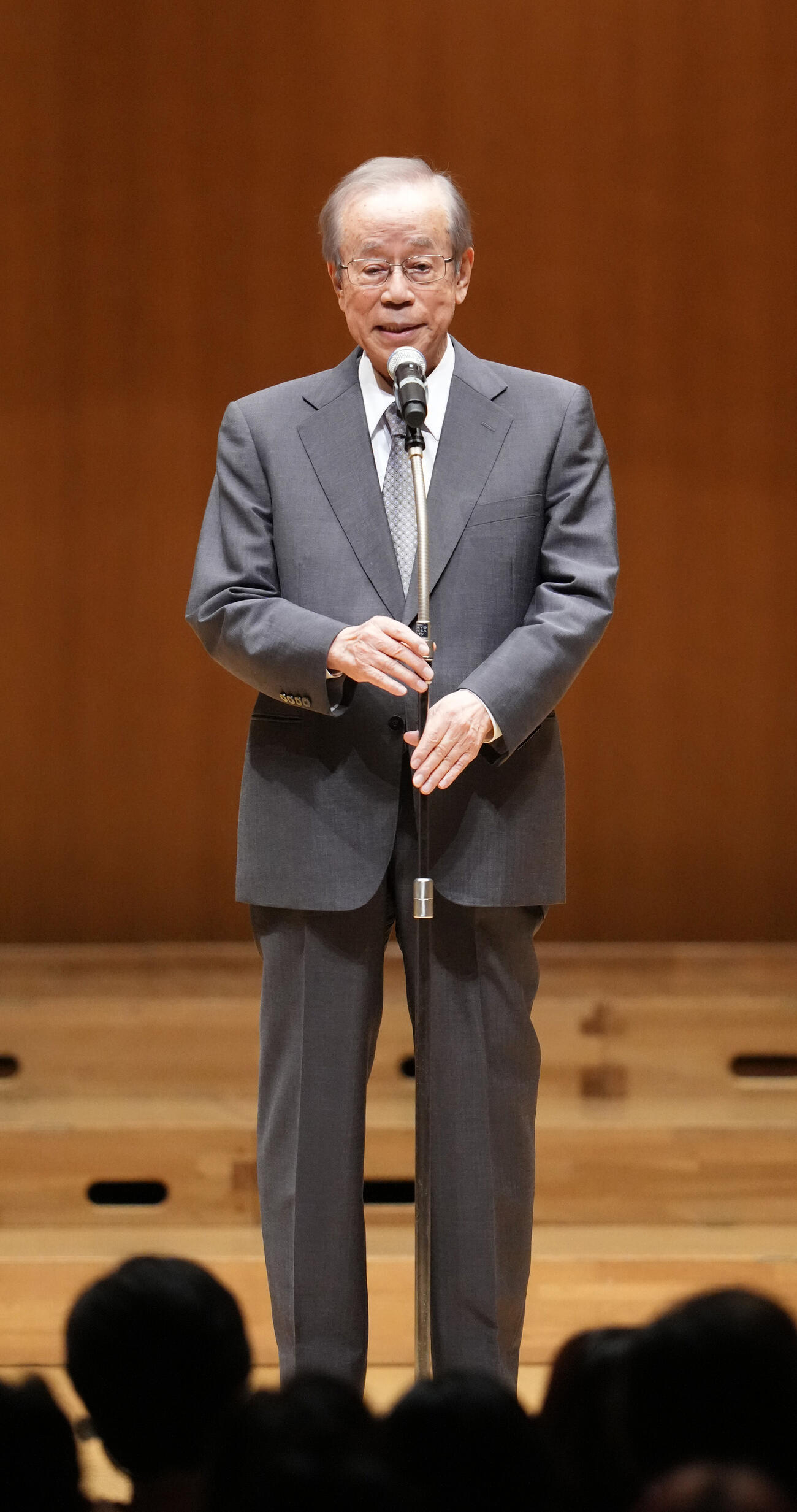 日中国交正常化50周年記念慶典　あいさつする福田康夫元首相（2022年9月撮影）