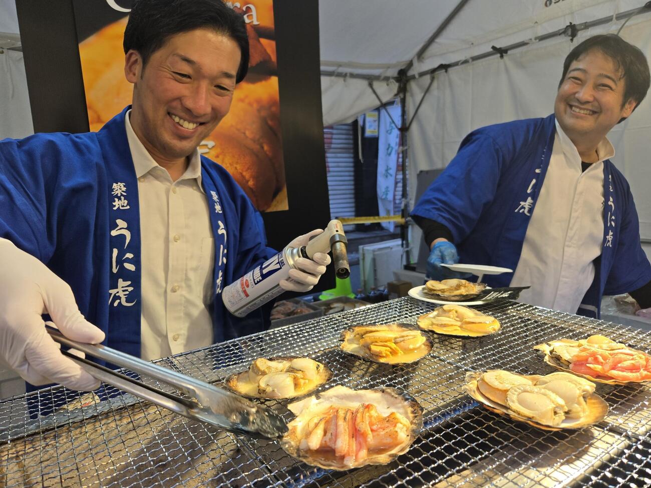 築地夜市・海鮮焼き