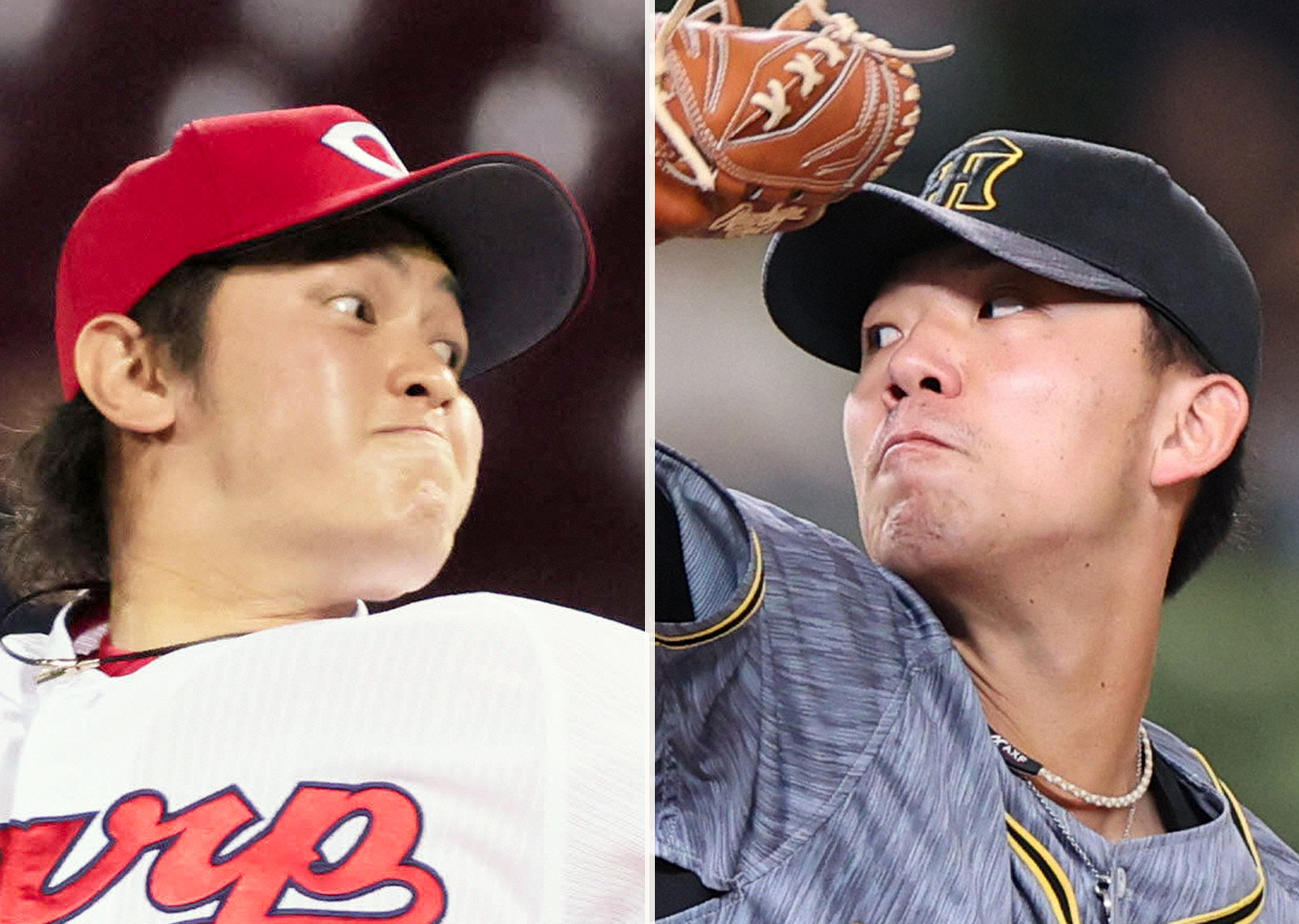 広島大道（左）と阪神伊藤将