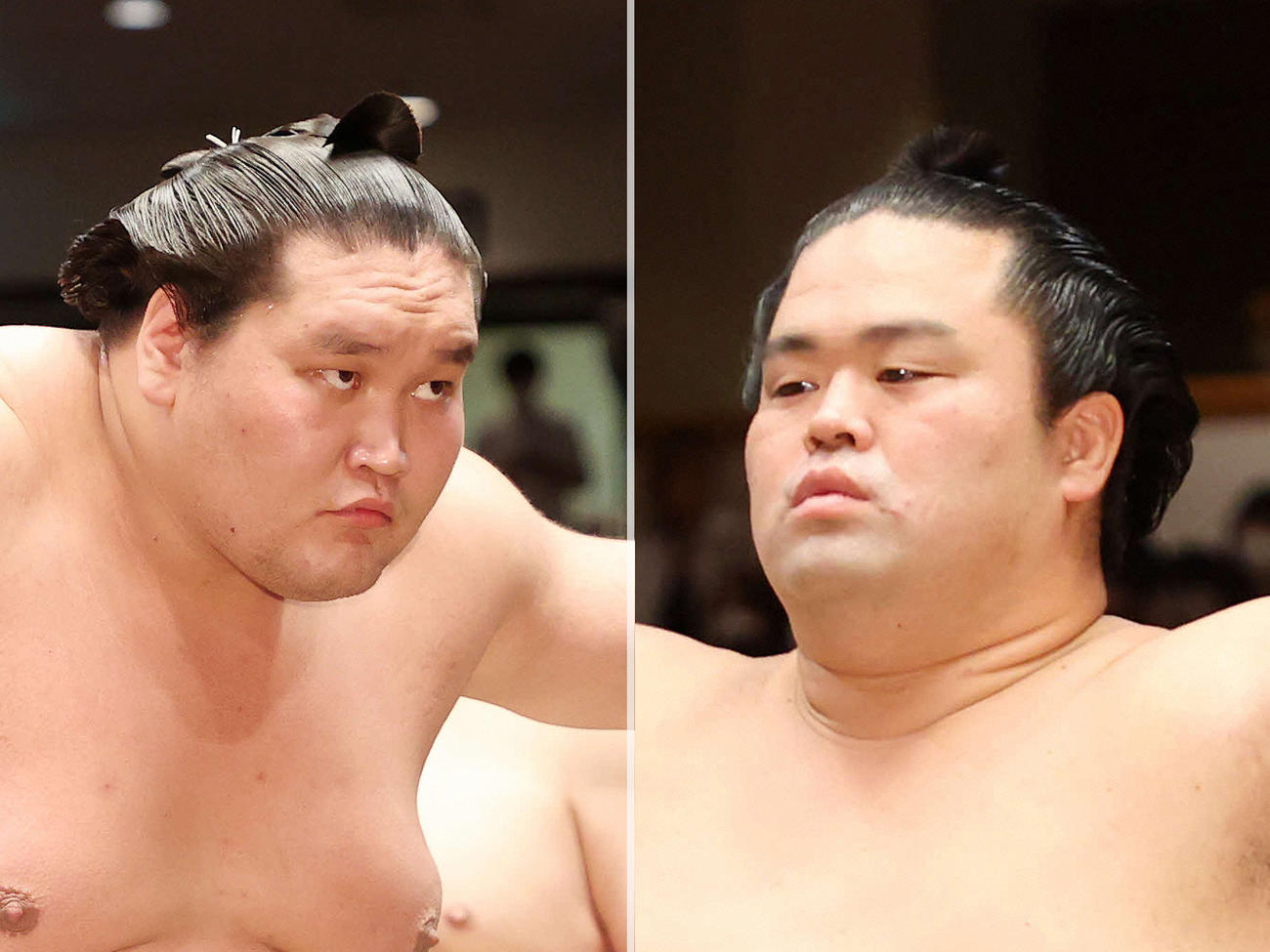 照ノ富士（左）と妙義龍