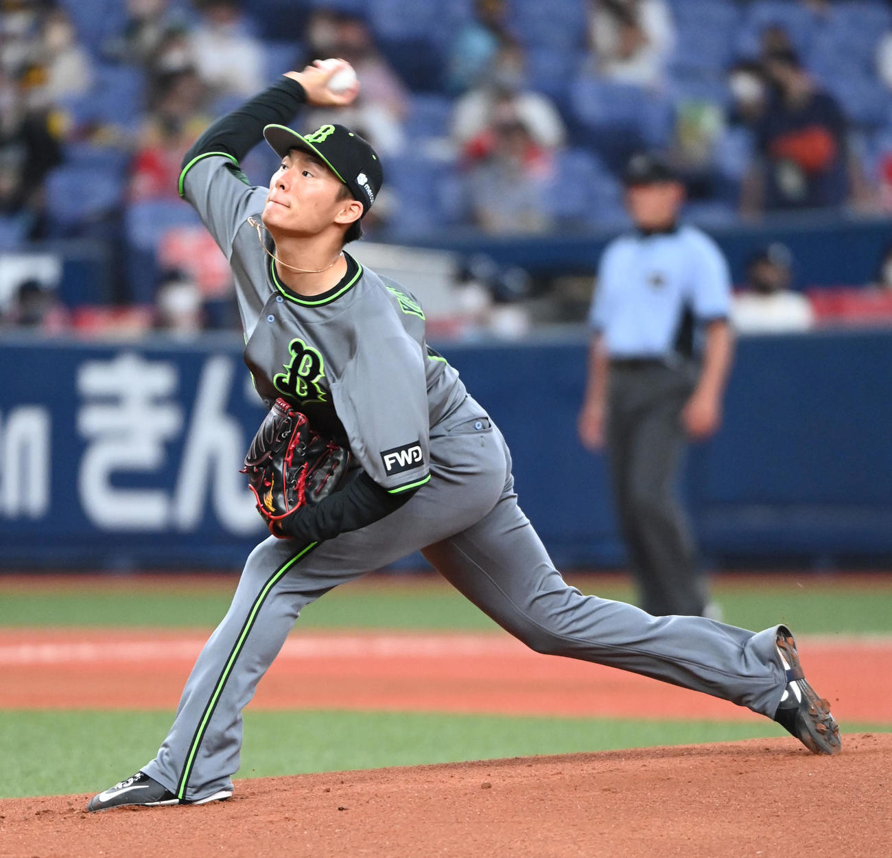 オリックスの山本（21年8月27日撮影）