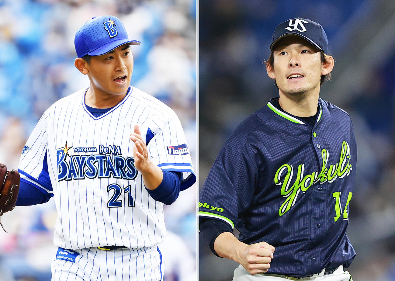 DeNA今永（左）とヤクルト高梨