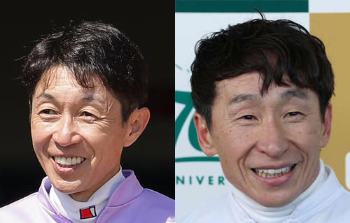 武豊騎手（左）と横山典弘騎手