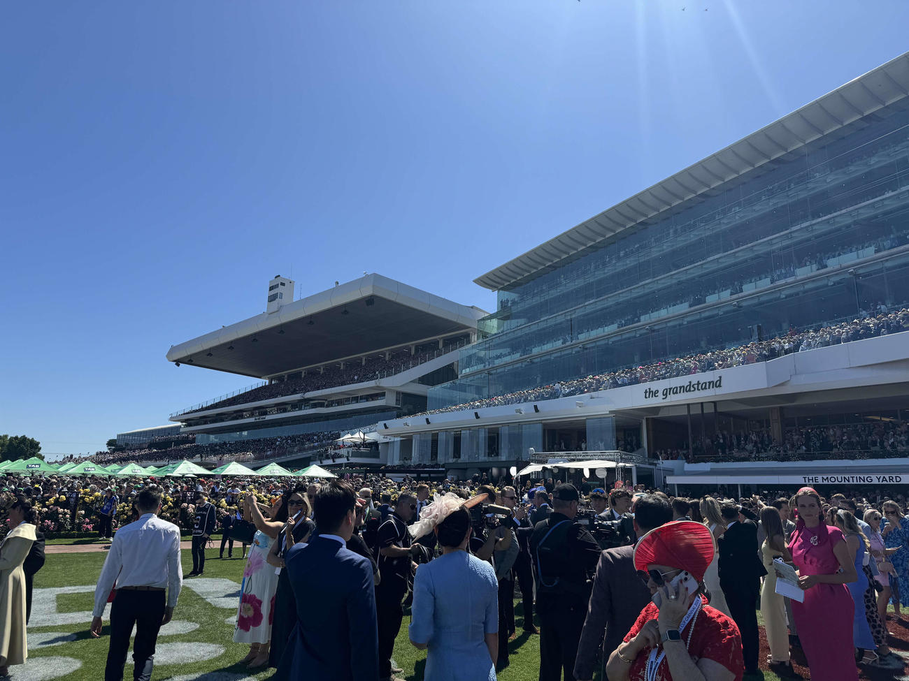 メルボルンCの行われたフレミントン競馬場の様子