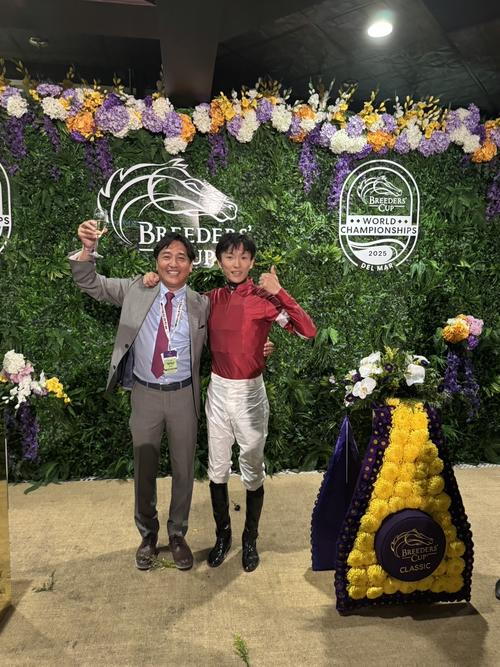 BCクラシック制覇後、坂井瑠星騎手と安藤裕氏