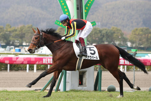 3歳未勝利戦を制したドナウパールと福永祐一騎手