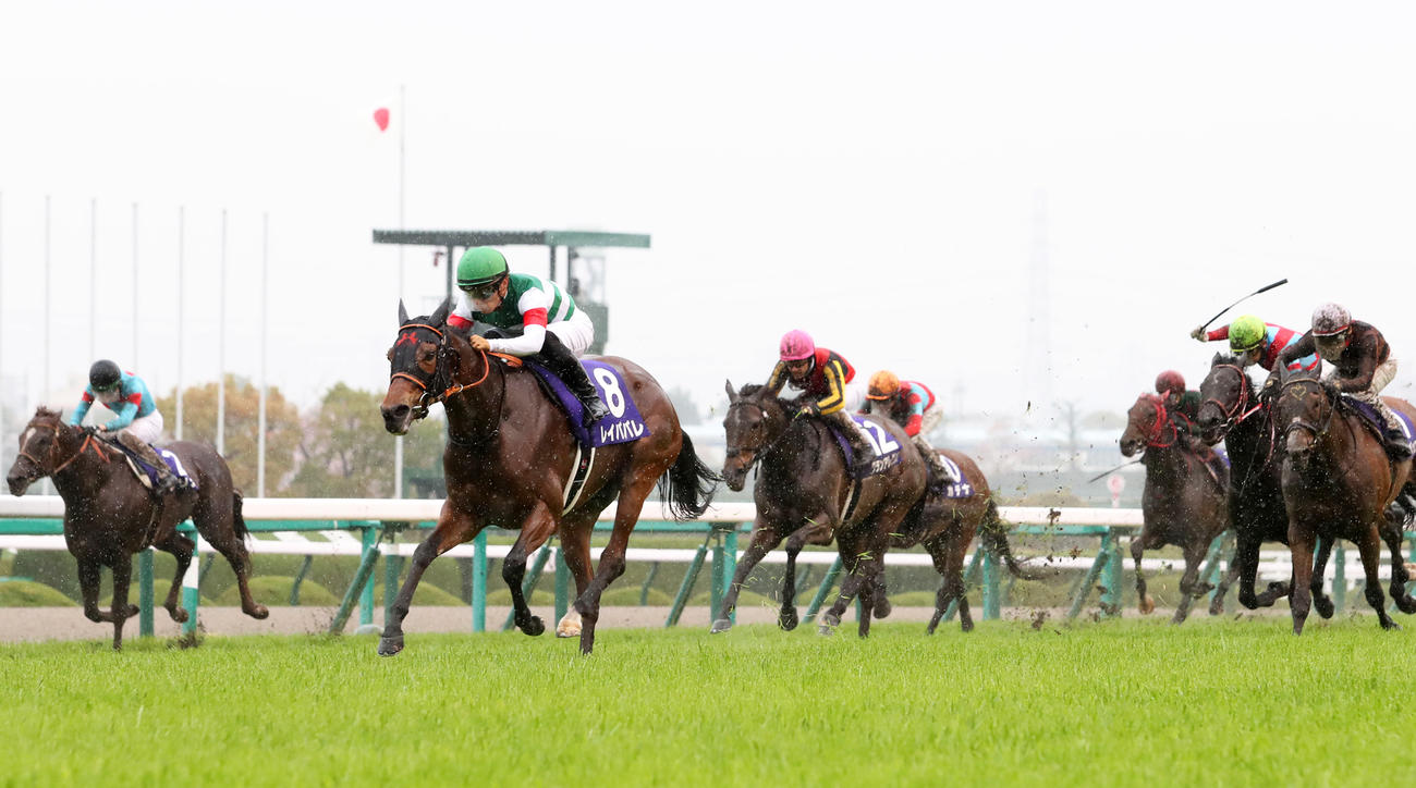 21年大阪杯を制したレイパパレ（左から2頭目）