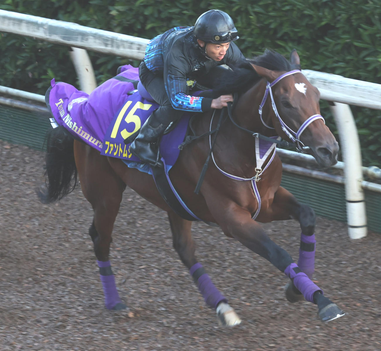 坂路で追い切るファントムシーフ