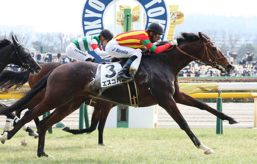 2月19日東京7R、4歳上1勝クラスを制したエスコバルとモレイラ騎手