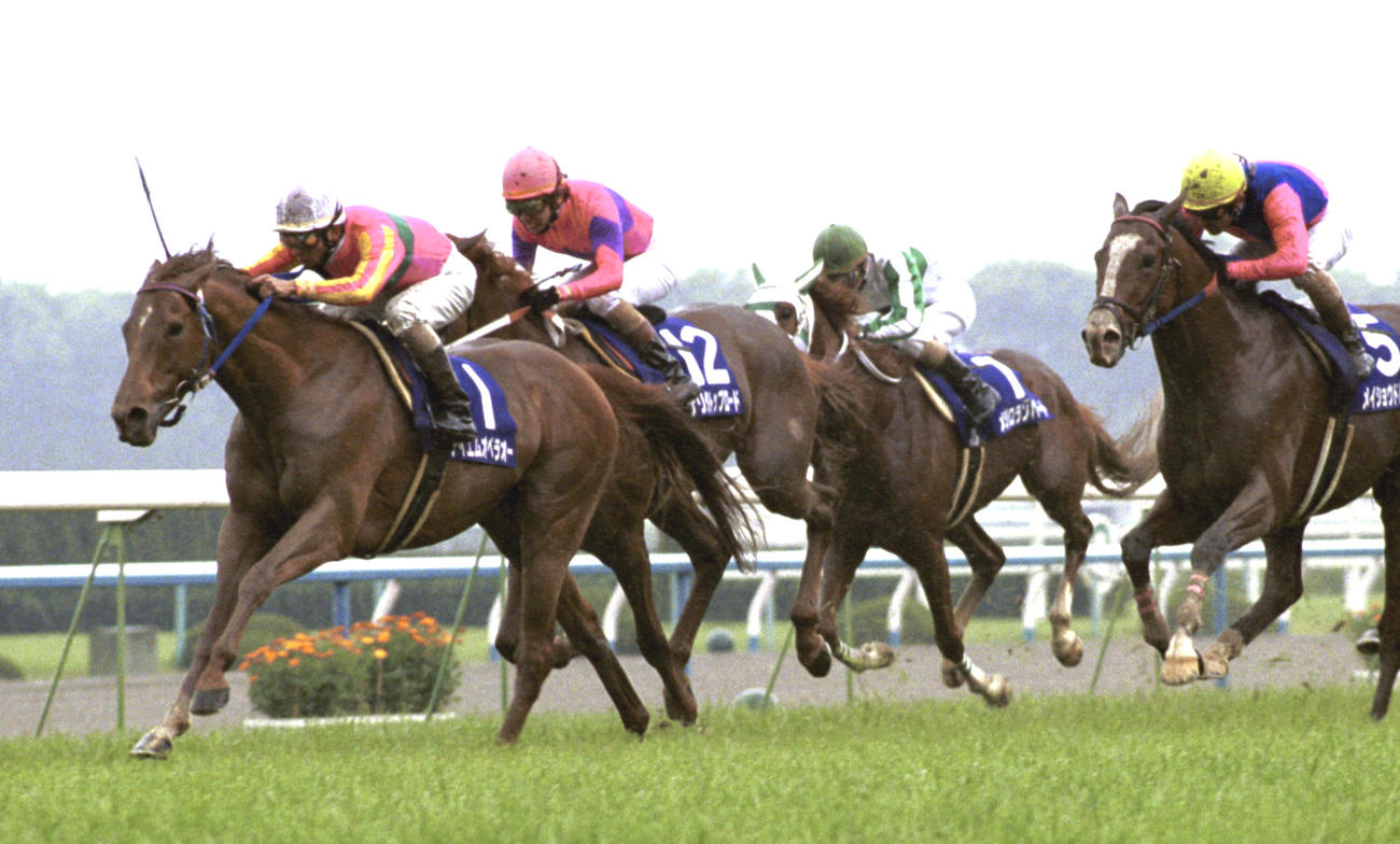 01年天皇賞・春を制しG1・6連勝としたテイエムオペラオー（左）