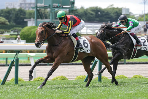 函館2歳新馬で勝利したレガレイラ（2023年7月9日撮影）