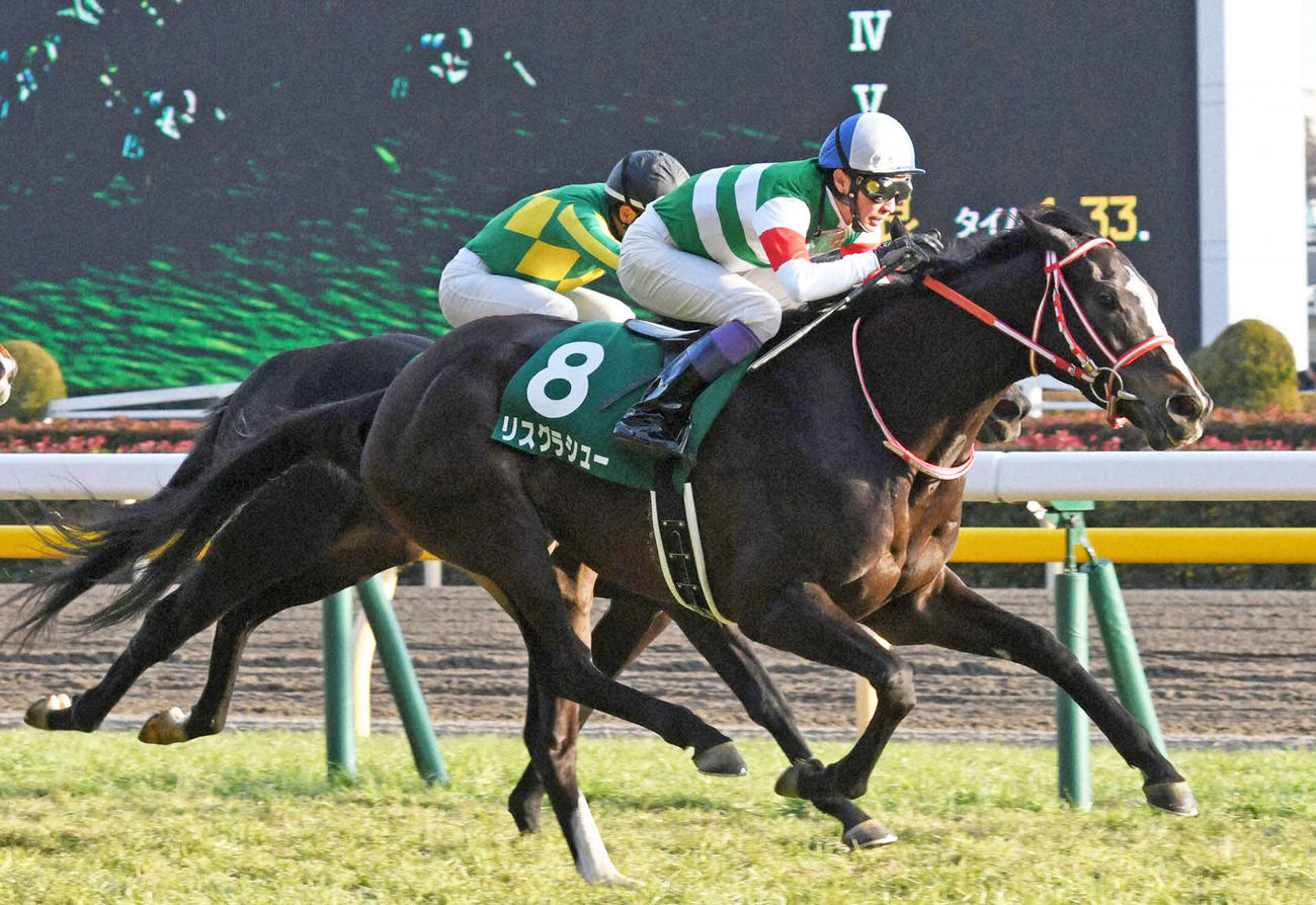 18年東京新聞杯を制したリスグラシューと武豊騎手