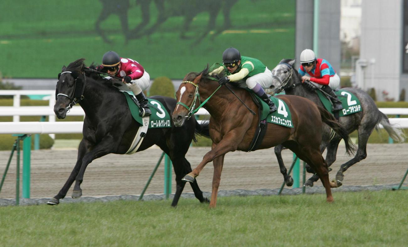 阪急杯を制したローレルゲレイロ（2008年3月2日撮影）