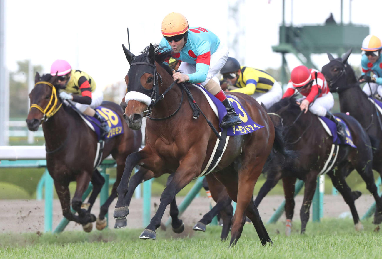 18年桜花賞を制したアーモンドアイ（中央）