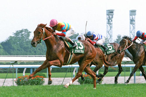 00年京都新聞杯を制したアグネスフライトと河内洋騎手